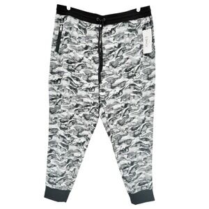 Jones New York Sport Women's Jogger Size 3X Black Grey Watercolor Camo Print NWT